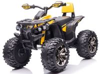 Duży Quad Na Akumulator 4 Silniki 45W 12V10AH Ekoskóra Koła Eva Żółty