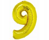 #Bfc37 Balon Foliowy Smart, Cyfra 9, Złota, 76 Cm