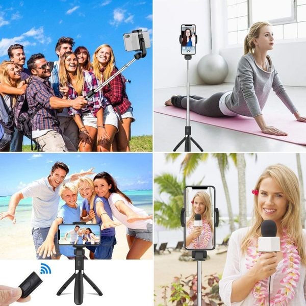 TECH-PROTECT L02S BLUETOOTH SELFIE STICK TRIPOD BLACK zdjęcie 8