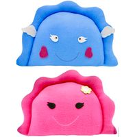 ZESTAW PODUSZKI MASKOTKI PIERÓG PIEROŻEK PLUSZAK MAKOTKI RÓŻOWA NIEBIESKA