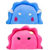 ZESTAW PODUSZKI MASKOTKI PIERÓG PIEROŻEK PLUSZAK MAKOTKI RÓŻOWA NIEBIESKA