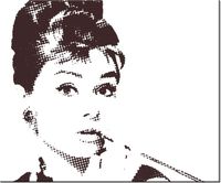 60CM 50CM OBRAZ ŚCIENNY AUDREY HEPBURN DRUK PŁÓTNO
