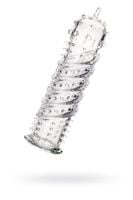 a-toys, penis sleeve, tpr, transparent, 15.5 cm