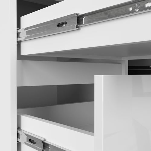 BIURKO NAROŻNE B20 155 cm LEWE BIAŁY POŁYSK na Arena.pl