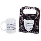 kubek ceramiczny z napisem 'Jak mam czas to leżę i odpoczywam...'