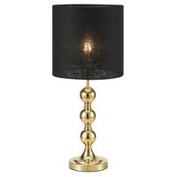 Lampka stojąca Octo 108574 Markslojd materiałowy abażur czarny złoty