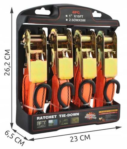 pas mocujący bagaż 4,5m/25mm - 4 szt. na Arena.pl