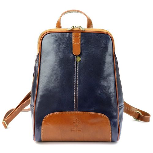 Florence Miejski Damski plecak skóra naturalna z kieszeniami na suwak na Arena.pl