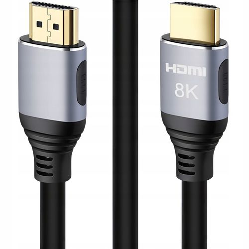 KABEL PRZYŁĄCZE PRZEWÓD HDMI 2M PRZEWÓD V2.1 8K 4K / PREMIUM ZŁOTE WTYKI na Arena.pl