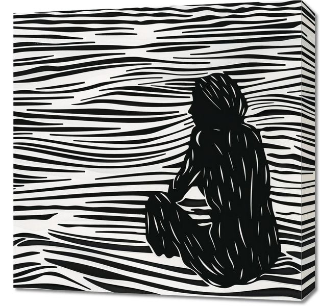 Obraz 60x60cm Złożone Fluidalne Linie zdjęcie 1