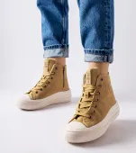 Ciemnobeżowe ciepłe trampki Big Star MM274026 36