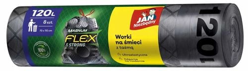 jan niezbędny worki ld magnum flex taśma 120l 8szt. - 1 op. na Arena.pl