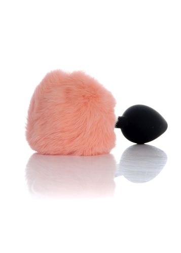 plug jewellery silicon plug   bunny tail   black peach na Arena.pl