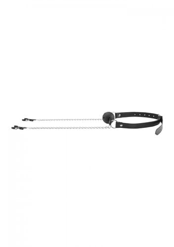 breathable ball gag with nipple clamps na Arena.pl