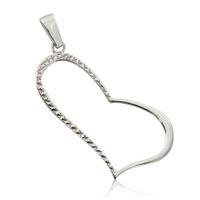 SREBRNY WISIOREK SERDUSZKO Z NACIĘCIAMI PRÓBA SREBRA 925