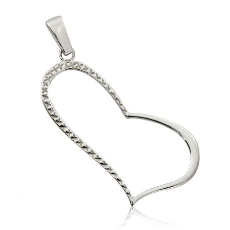 SREBRNY WISIOREK SERDUSZKO Z NACIĘCIAMI PRÓBA SREBRA 925 na Arena.pl