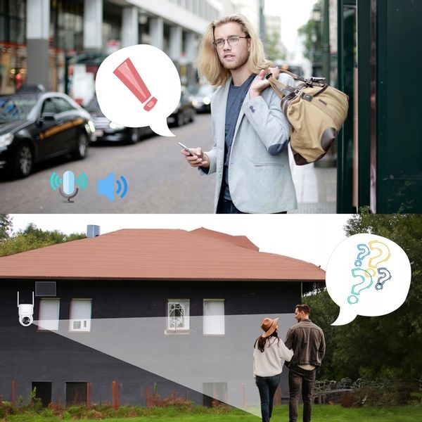 KAMERA SOLARNA ZEWNĘTRZNA OBROTOWA IP WIFI 4MPX FULL HD+ DO MONITORINGU zdjęcie 4