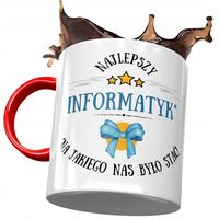 Kubek Czerwony Informatyka Najlepszy Informatyk Z Nadrukiem Ze Zdjęciem