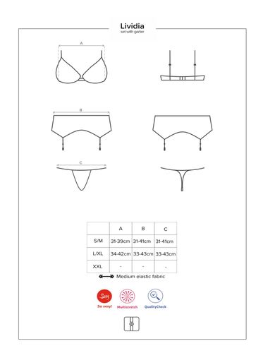 biustonosz pas stringi sex komplet obsessive s/m na Arena.pl