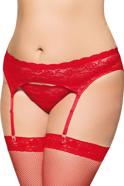 Garterbelt 3305 - Plus Size - Red 3Xl zdjęcie 2