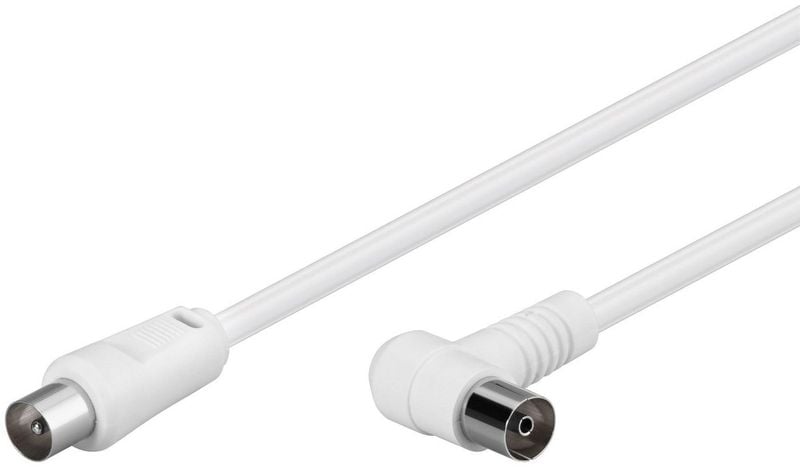MicroConnect Coax Cable 1.5m White Angled zdjęcie 1