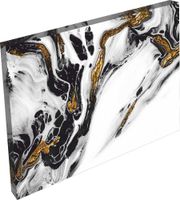 OBRAZ marmur złoty srebrny linie kamień 120x80