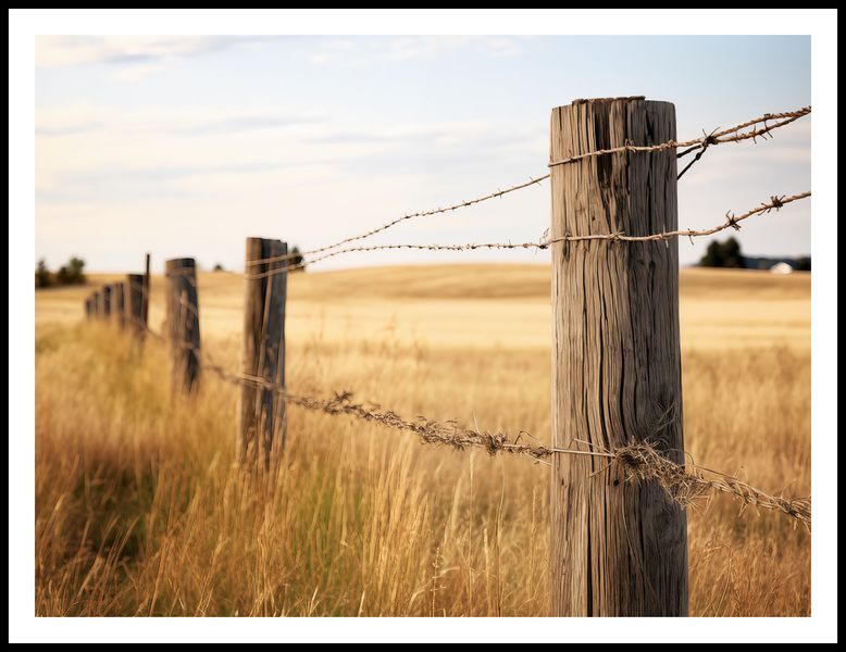 Plakat 100x75cm Płot na Polu zdjęcie 3