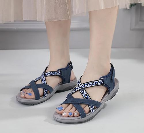 Sandały Damskie Letnie Gladiatorki na Rzep Kolorowe Wzory Rozmiar 38 na Arena.pl