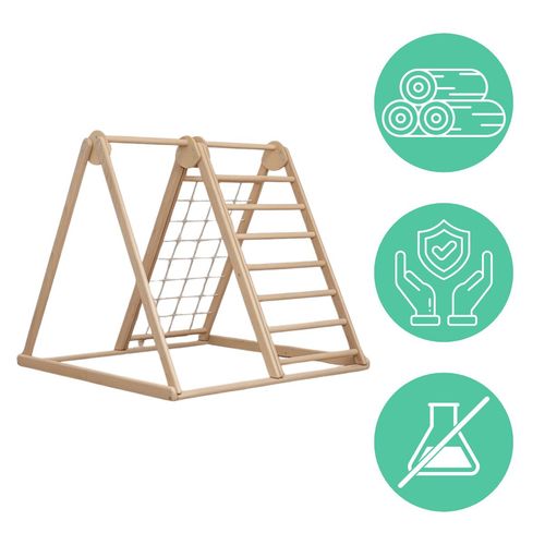 domowy plac zabaw Piramida - drewno na Arena.pl
