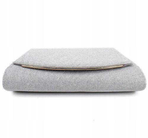 Srebrna Torebka Wieczorowa Kopertówka Wizytowa Łańcuszek Elegancka na Arena.pl