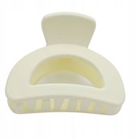 Spinka klamra akrylowa matowa półokrągła 4cm kremowy