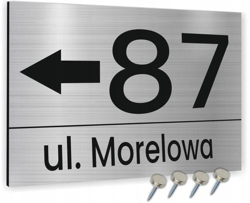TABLICZKA 20x15 tablica adresowa NUMER DOMU strzałka na Arena.pl