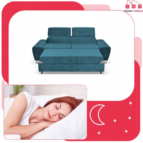 Zestaw mebli wypoczynkowych Bosso Sofa 2os fotele niebieskie na Arena.pl