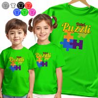 KOSZULKA DZIECIĘCA - NA DZIEŃ PUZZLI DNI SZKOLNE PUZZLE - 134 M