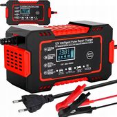 Prostownik samochodowy 12V 10A automatyczny Funkcja naprawy akumulatora LCD
