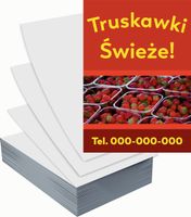 Ulotki A6 reklamowe firmowe 1000 szt projekt w cenie TRUSKAWKI ŚWIEŻE