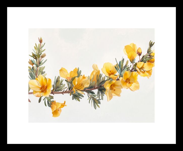 Plakat 20x15cm Żółte Kwiaty zdjęcie 3