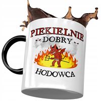 Kubek Czarny Dla Hodowcy Piekielnie Dobry Hodowca Z Nadrukiem Ze Zdjęciem