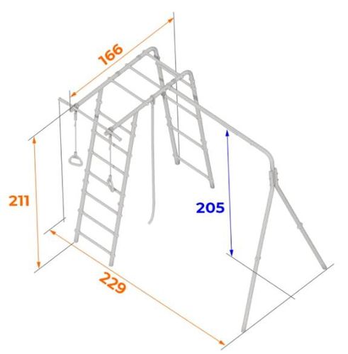 plac zabaw do ogrodu Leśna Polanka basic - żółty na Arena.pl