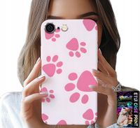 ETUI DO IPHONE ( 6 PLUS ) - RÓŻOWE PSIE ŁAPKI, PLECKI, OBUDOWA CASE