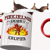 Kubek Czerwony Dla Krupiera Piekielnie Dobry Kubek Z Nadrukiem Ze Zdjęciem