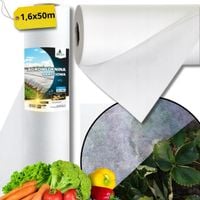 WŁÓKNINA BIAŁA 1,6X50M 30G OTULINA DO OGRODU OKRYCIOWA WIOSENNA FLIZELINA