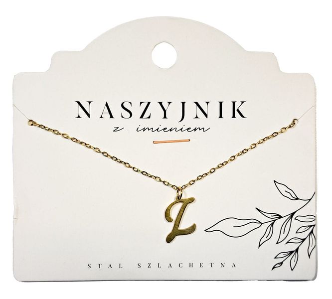 Naszyjnik z literą Z zdjęcie 1
