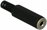 Gniazdo jack minijack słuchawkowe 3.5mm na przewód stereo plastikowe