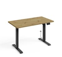 Biurko elektryczne BIMOTION 1S 120x65x2,5 cm 73-120cm czarny/dąb artisan