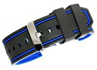 pasek silikonowy czarno-granatowy u14-20-8