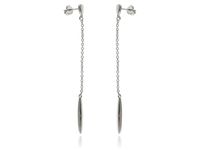 Długie wiszące srebrne gładkie podłużne kolczyki sople krople łezki srebro 925 K2923