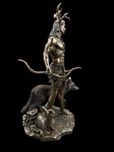 MYŚLIWY HERN Z JELENIEM I WILKIEM VERONESE WU76981A4 na Arena.pl