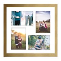 Ramka kwadratowa na 4 zdjęcia Hekla 34x34x4 MDF galeria złoty 1szt.