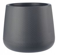 DONICZKA DONICA NA KWIATY PODSTAWKA SZARA 17cm